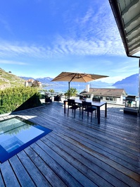 Appartement en duplex avec terrasses et vue lac au coeur du Lavaux